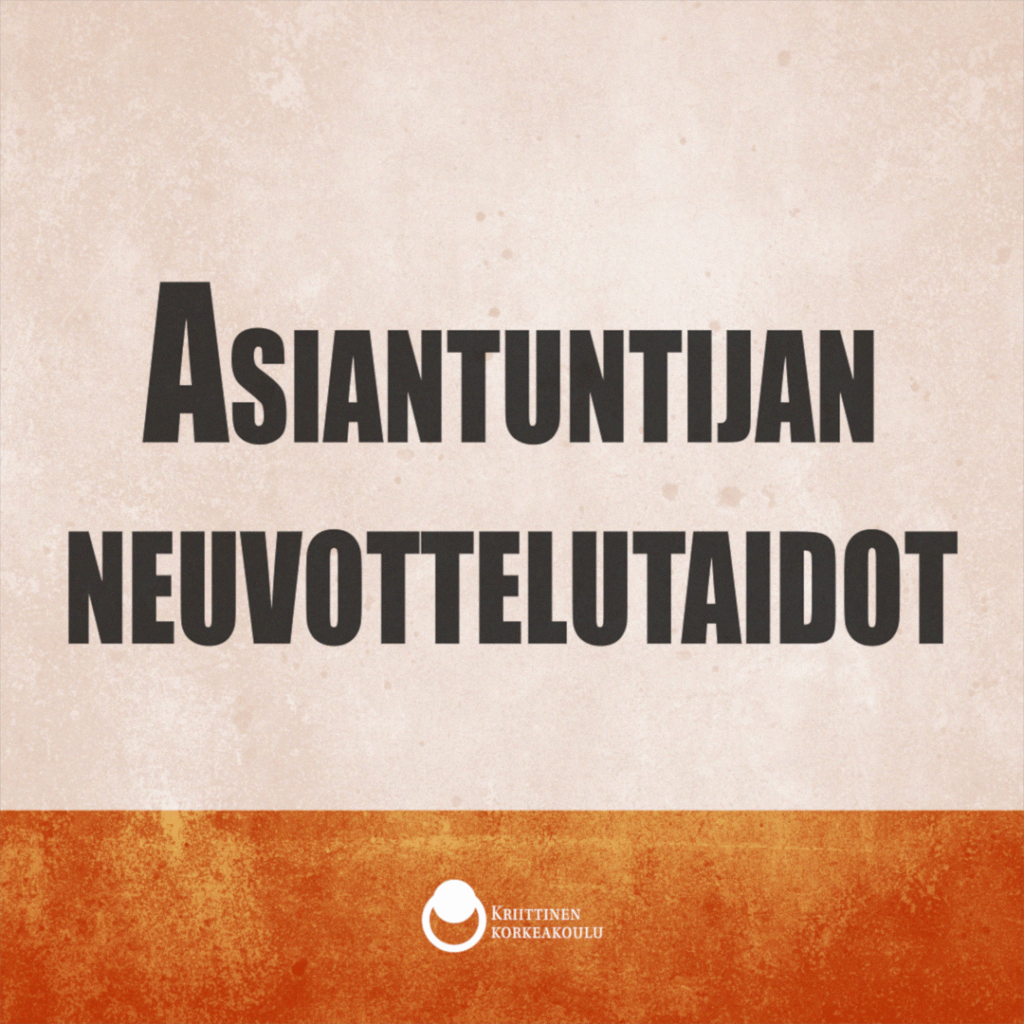 Asiantuntijan neuvottelutaidot mainoskuva