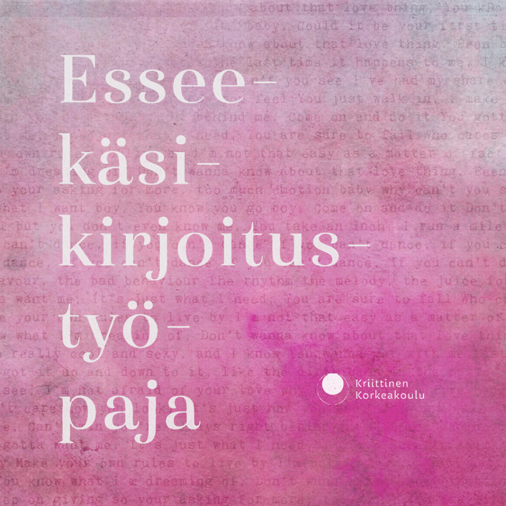 Esseekäsikirjoitustyöpaja