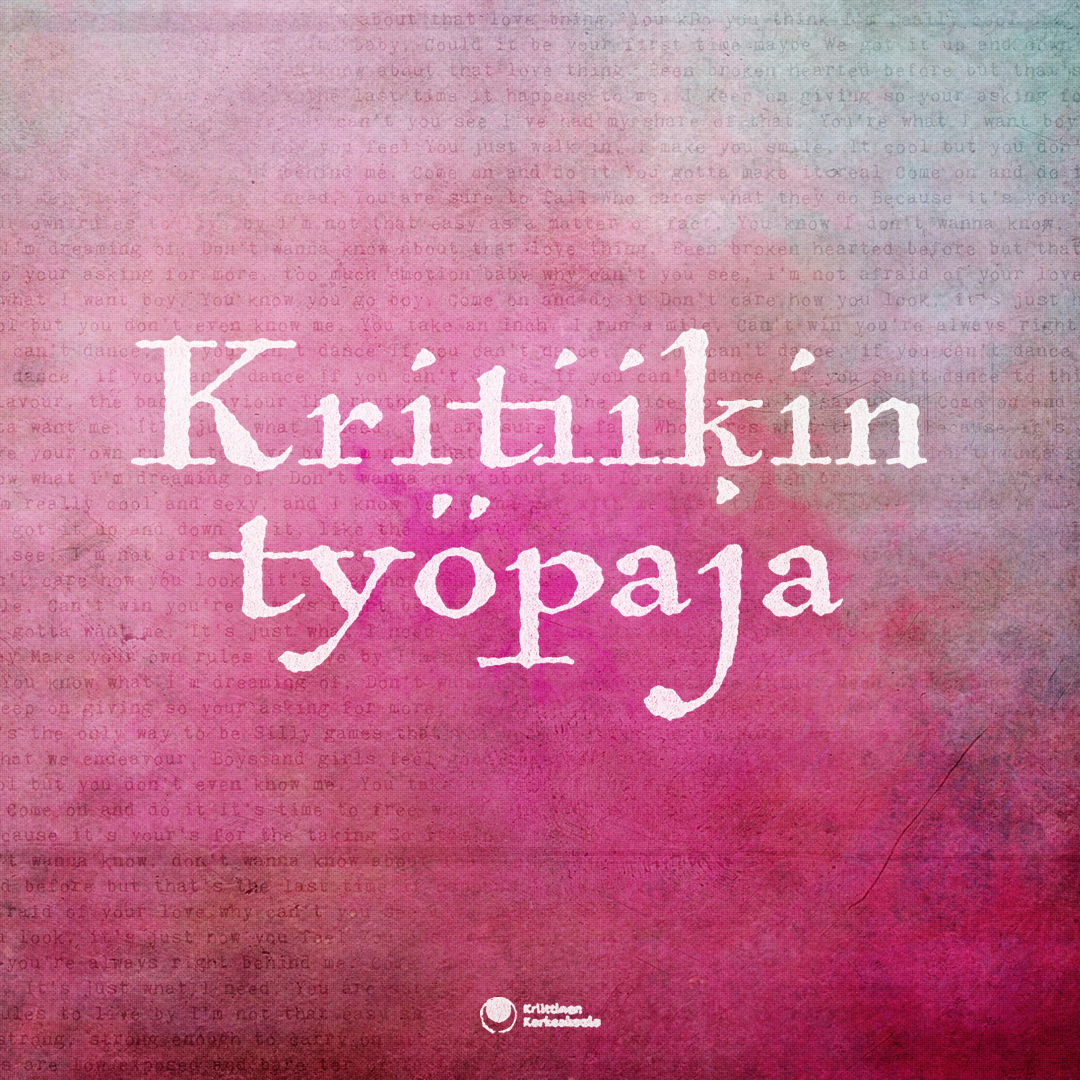 Kritiikin työpaja -kurssin mainoskuva